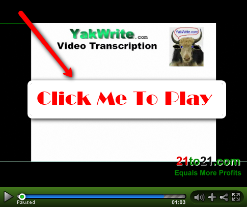 Video Transcription at www.YakWrite.com